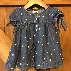Gymboree Denim Polka Dot Dress